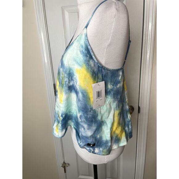 Hurley Womens V-Neck Tank Top Size Small Tie Dye Blue Sky Cami NWT - Picture 5 of 12